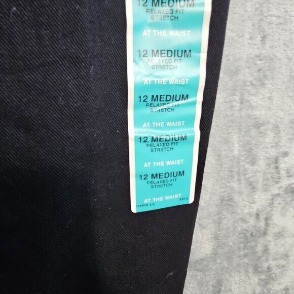 Lee Women's Sz 12med Relaxed Straight Leg Black New stretch jeans pants - Picture 8 of 14